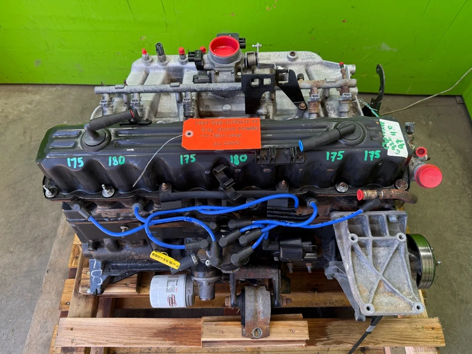 Second image of 1997–2001 Jeep Cherokee XJ 4.0L Inline-6 Complete Engine Motor Assembly | OEM | Low Mileage