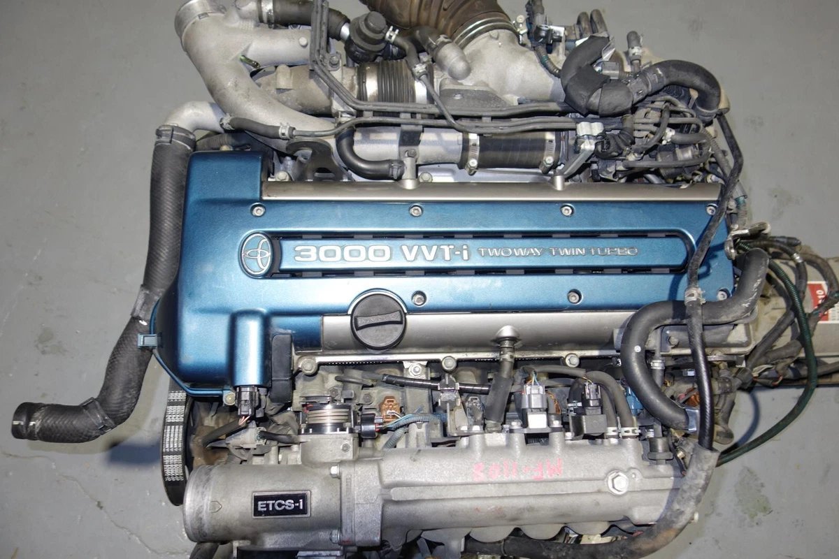 Used JDM Toyota 2JZ-GTE VVT-i 3.0L Turbo Engine & 6-Speed Transmission